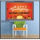 HAPPY THANKSGIVING GIVE THANKS TO GOD ALWAYS  Scripture Art Poster  GWPOSTER10476  