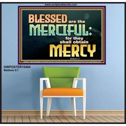 THE MERCIFUL SHALL OBTAIN MERCY  Religious Art  GWPOSTER10484  "36x24"