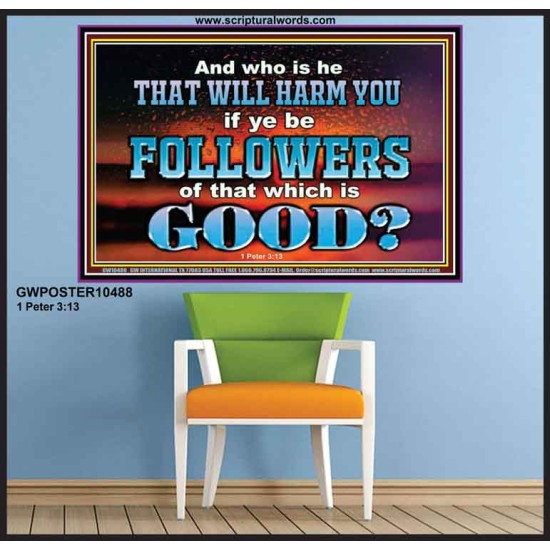 WHO IS IT THAT CAN HARM YOU  Bible Verse Art Prints  GWPOSTER10488  