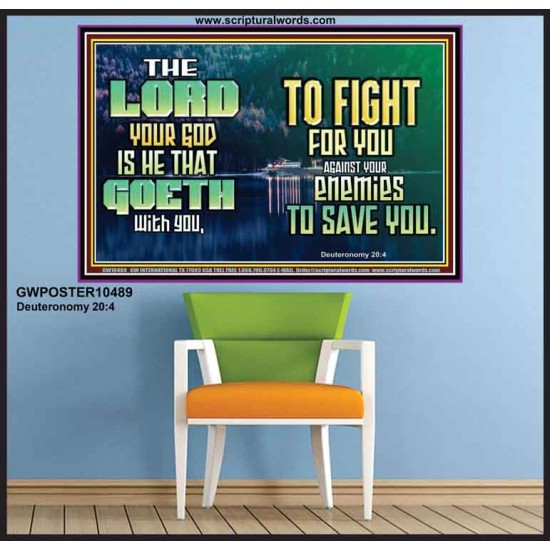 THE LORD IS WITH YOU TO SAVE YOU  Christian Wall Décor  GWPOSTER10489  