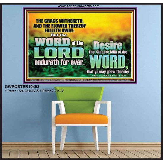 THE WORD OF THE LORD ENDURETH FOR EVER  Christian Wall Décor Poster  GWPOSTER10493  