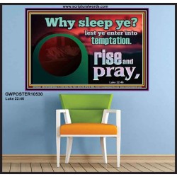 WHY SLEEP YE RISE AND PRAY  Unique Scriptural Poster  GWPOSTER10530  "36x24"