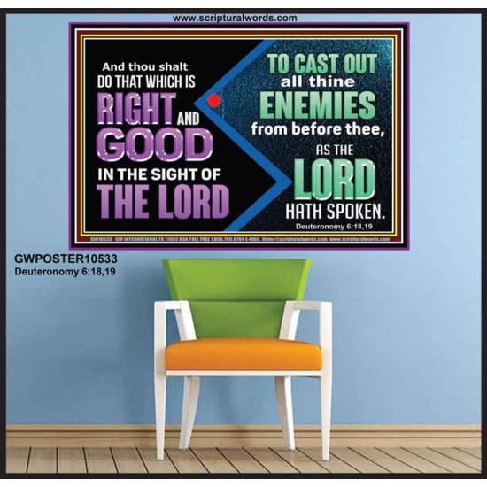 DO THAT WHICH IS RIGHT AND GOOD IN THE SIGHT OF THE LORD  Righteous Living Christian Poster  GWPOSTER10533  