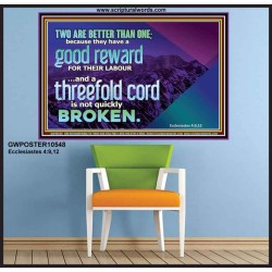 TWO ARE BETTER THAN ONE  Contemporary Christian Wall Art Poster  GWPOSTER10548  "36x24"