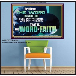 THE WORD IS NIGH THEE  Christian Quotes Poster  GWPOSTER10555  "36x24"