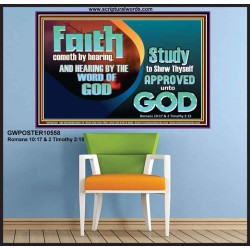 FAITH COMES BY HEARING THE WORD OF CHRIST  Christian Quote Poster  GWPOSTER10558  "36x24"