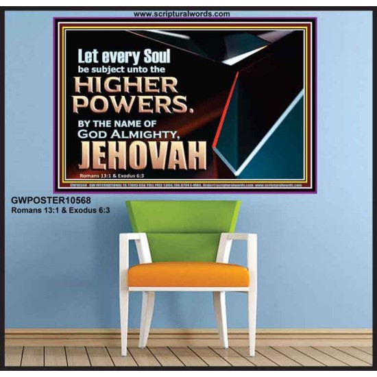 JEHOVAH ALMIGHTY THE GREATEST POWER  Contemporary Christian Wall Art Poster  GWPOSTER10568  