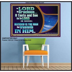 BLESSED IS THE MAN THAT TRUSTETH IN THE LORD  Scripture Wall Art  GWPOSTER10641  "36x24"