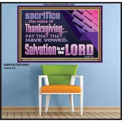 SACRIFICE THE VOICE OF THANKSGIVING AND FULFILL THY VOW  Children Room  GWPOSTER10651  