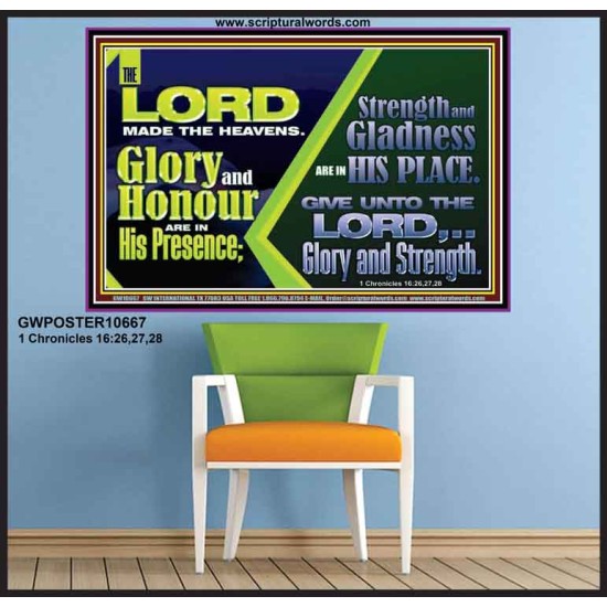 GLORY AND HONOUR ARE IN HIS PRESENCE  Eternal Power Poster  GWPOSTER10667  