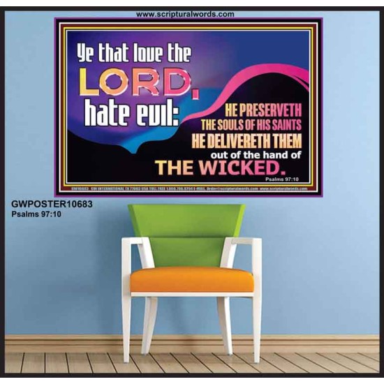 THE LORD DELIVERETH OUT OF THE HAND OF THE WICKED  Ultimate Power Poster  GWPOSTER10683  