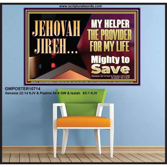 JEHOVAHJIREH THE PROVIDER FOR OUR LIVES  Righteous Living Christian Poster  GWPOSTER10714  