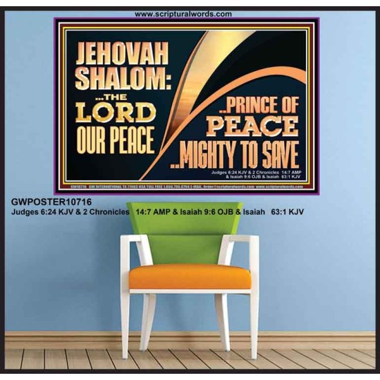 JEHOVAHSHALOM THE LORD OUR PEACE PRINCE OF PEACE  Church Poster  GWPOSTER10716  