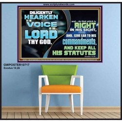 DILIGENTLY HEARKEN TO THE VOICE OF THE LORD THY GOD  Children Room  GWPOSTER10717  "36x24"