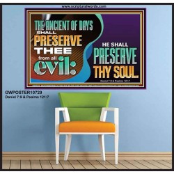 THE ANCIENT OF DAYS SHALL PRESERVE THEE FROM ALL EVIL  Scriptures Wall Art  GWPOSTER10729  "36x24"
