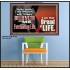 HE THAT BELIEVETH ON ME HATH EVERLASTING LIFE  Contemporary Christian Wall Art  GWPOSTER10758  "36x24"