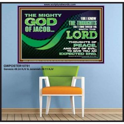 FOR I KNOW THE THOUGHTS THAT I THINK TOWARD YOU  Christian Wall Art Wall Art  GWPOSTER10781  "36x24"