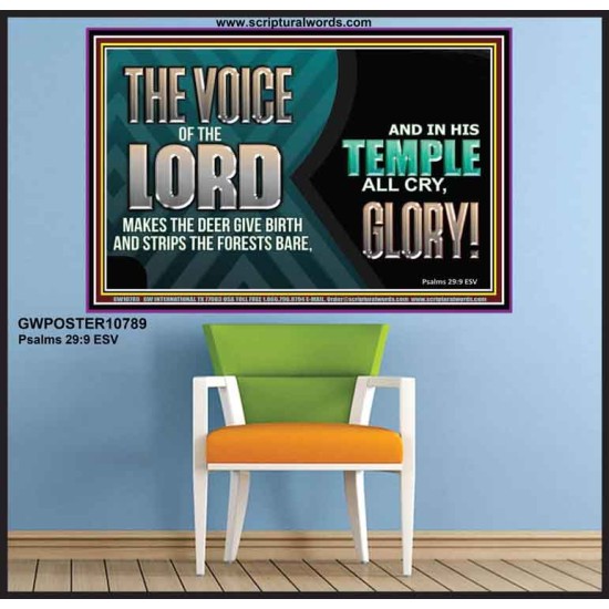 THE VOICE OF THE LORD MAKES THE DEER GIVE BIRTH  Art & Wall Décor  GWPOSTER10789  