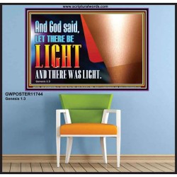 AND GOD SAID LET THERE BE LIGHT AND THERE WAS LIGHT  Biblical Art Glass Poster  GWPOSTER11744  