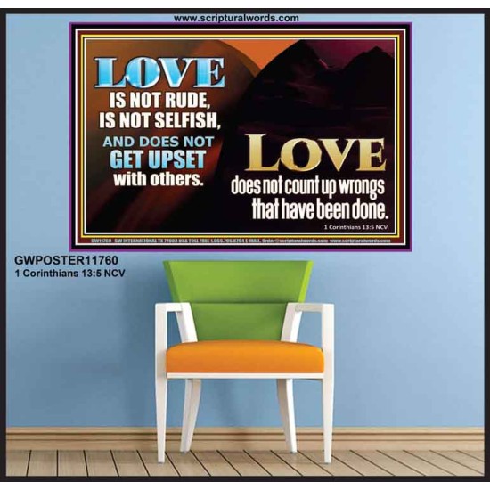 LOVE IS NOT RUDE AND IS NOT SELFISH  Sanctuary Wall Poster  GWPOSTER11760  