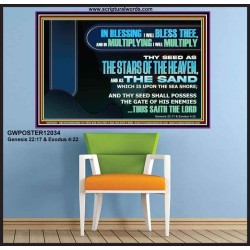 IN BLESSING I WILL BLESS THEE  Sanctuary Wall Poster  GWPOSTER12034  "36x24"