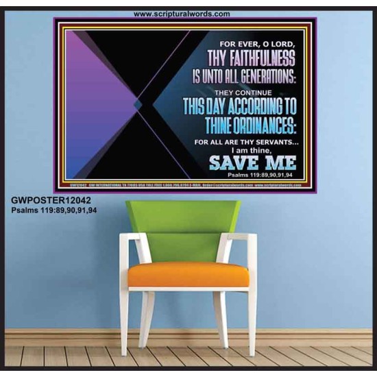 THIS DAY ACCORDING TO THY ORDINANCE O LORD SAVE ME  Children Room Wall Poster  GWPOSTER12042  