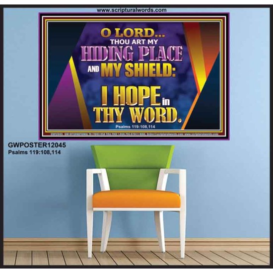 THOU ART MY HIDING PLACE AND SHIELD  Bible Verses Wall Art Poster  GWPOSTER12045  