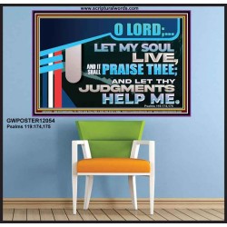 LET MY SOUL LIVE AND IT SHALL PRAISE THEE O LORD  Scripture Art Prints  GWPOSTER12054  "36x24"