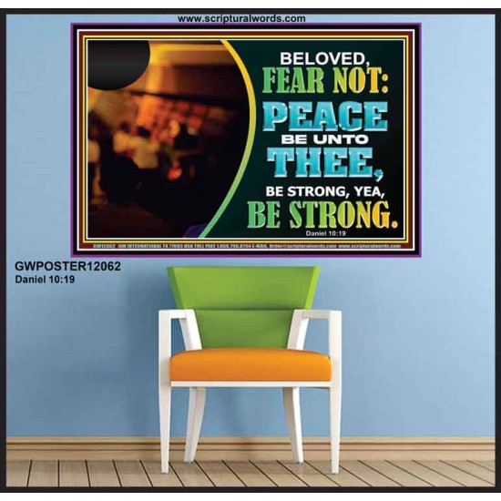 BELOVED BE STRONG YEA BE STRONG  Biblical Art Poster  GWPOSTER12062  