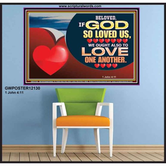 BELOVED IF GOD SO LOVED US  Custom Biblical Paintings  GWPOSTER12130  