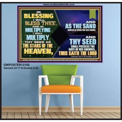 IN BLESSING I WILL BLESS THEE  Unique Bible Verse Poster  GWPOSTER12150  "36x24"