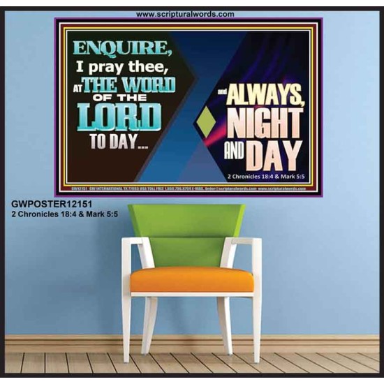 THE WORD OF THE LORD TO DAY  New Wall Décor  GWPOSTER12151  