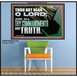 ALL THY COMMANDMENTS ARE TRUTH O LORD  Inspirational Bible Verse Poster  GWPOSTER12164  