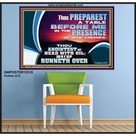 THOU PREPAREST A TABLE BEFORE ME IN THE PRESENCE OF MINE ENEMIES  Children Room  GWPOSTER12318  