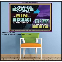 SIN IS A DISGRACE TO ANY PEOPLE KEEP AWAY FROM EVERY KIND OF EVIL  Church Picture  GWPOSTER12365  "36x24"