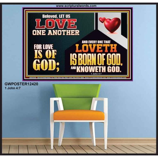 EVERY ONE THAT LOVETH IS BORN OF GOD AND KNOWETH GOD  Unique Power Bible Poster  GWPOSTER12420  