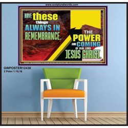 THE POWER AND COMING OF OUR LORD JESUS CHRIST  Righteous Living Christian Poster  GWPOSTER12430  "36x24"