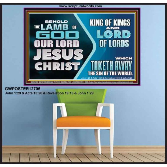 THE LAMB OF GOD OUR LORD JESUS CHRIST  Poster Scripture   GWPOSTER12706  