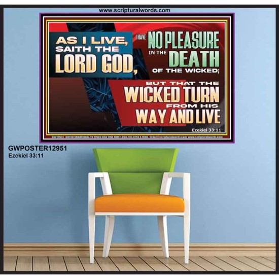 NO PLEASURE IN THE DEATH OF THE WICKED  Religious Art  GWPOSTER12951  