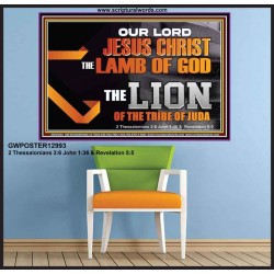 THE LION OF THE TRIBE OF JUDA CHRIST JESUS  Ultimate Inspirational Wall Art Poster  GWPOSTER12993  "36x24"