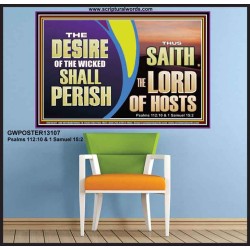 THE DESIRE OF THE WICKED SHALL PERISH  Christian Artwork Poster  GWPOSTER13107  "36x24"