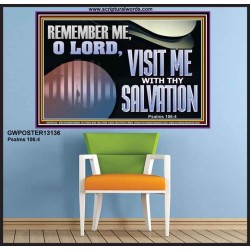 VISIT ME O LORD WITH THY SALVATION  Glass Poster Scripture Art  GWPOSTER13136  "36x24"