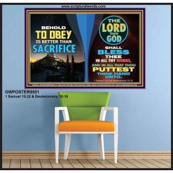 GOD SHALL BLESS THEE IN ALL THY WORKS  Ultimate Power Poster  GWPOSTER9551  "36x24"