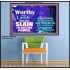 WORTHY WORTHY WORTHY IS THE LAMB UPON THE THRONE  Church Poster  GWPOSTER9554  "36x24"