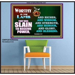THE LAMB OF GOD THAT WAS SLAIN OUR LORD JESUS CHRIST  Children Room Poster  GWPOSTER9554b  "36x24"