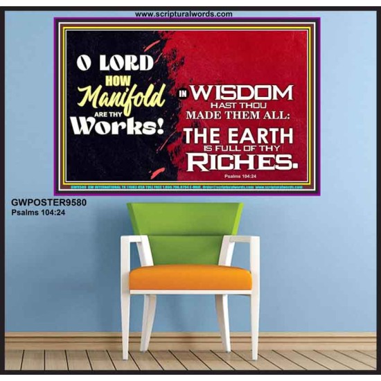 MANY ARE THY WONDERFUL WORKS O LORD  Children Room Poster  GWPOSTER9580  