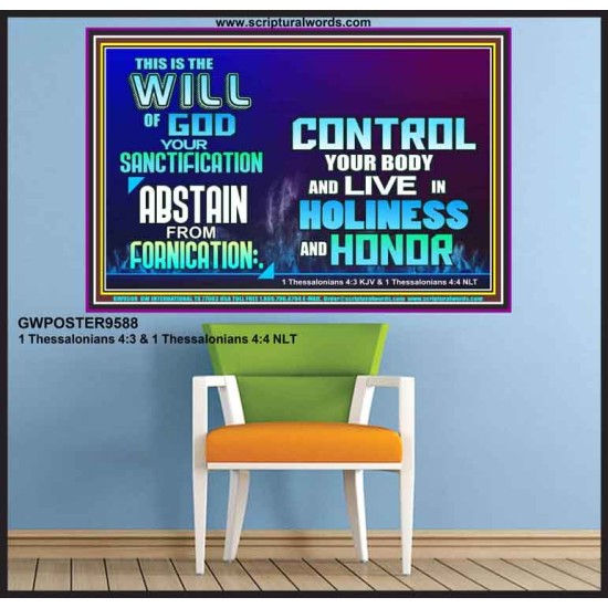 THE WILL OF GOD SANCTIFICATION HOLINESS AND RIGHTEOUSNESS  Church Poster  GWPOSTER9588  