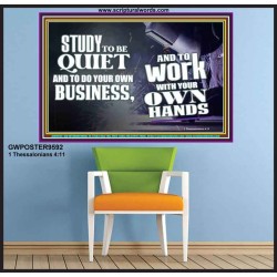 STUDY TO BE QUIET  Business Motivation Art  GWPOSTER9592  