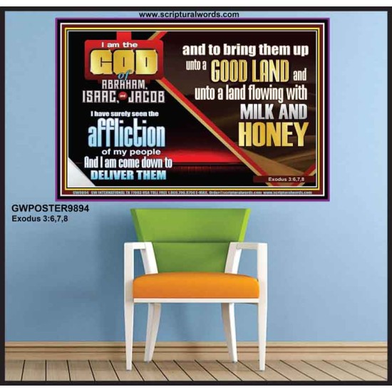 SEEN THE AFFLICTION OF MY PEOPLE AND I WILL DELIVER THEM  Inspirational Bible Verse  GWPOSTER9894  