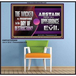 THE WICKED RESERVED FOR DAY OF DESTRUCTION  Poster Scripture Décor  GWPOSTER9899  "36x24"